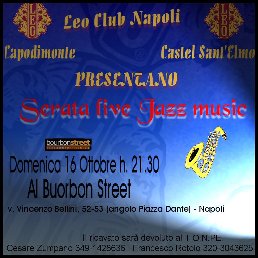 Concerto di beneficenza al Bourbon Street